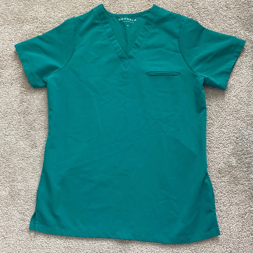 Mandala Hunter Green Scrub Set (Small)